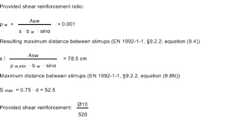 Calculation procedure - equations