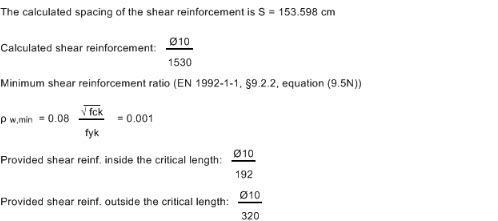 Calculation procedure - equations