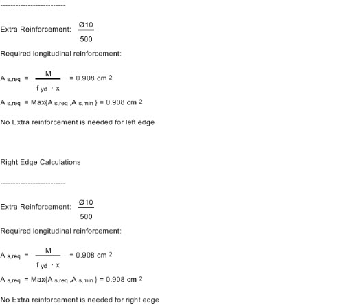 Calculation procedure - equations