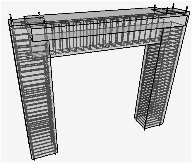 Concrete Frame 3D Model