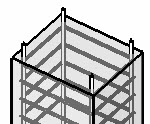 Concret column with reinforcement rebars 3D in RCsolver